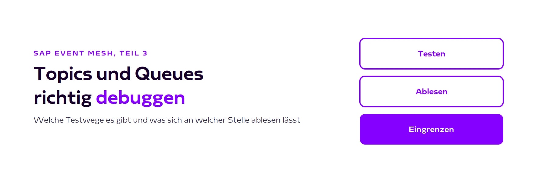 Blog-Header Topics und Queues richtig debuggen